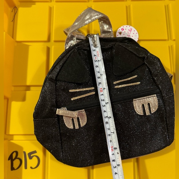 Child’s black glitter Kitty cat back pack - Picture 9 of 10